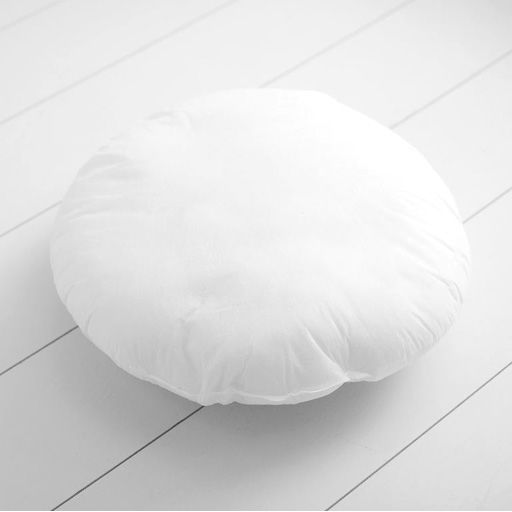 Beyaz Yastık Yuvarlak Saten (Düz) ( 40cm x 40cm) 