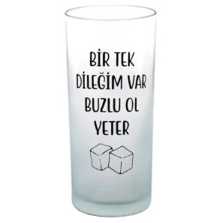 Buzlu Rakı Kadehi + Karton kutu +  Tasarım + Baskı