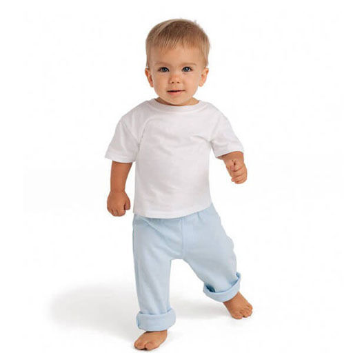 %100 Pamuklu Bebek Kısa Kollu Sıfır Yaka Tişört + tasarım + baskı