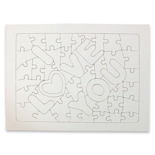 A-4 51 Parça I love you Puzzle Yatay ve dikey Ayaklı 