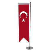 Tekli Masa Türk Bayrağı Baskı (KIRLANGIÇ BAYRAK)